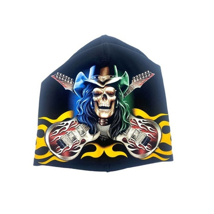 Шапка Череп с гитарами