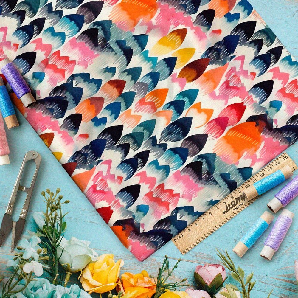 Ткань премиум интерлок волшебные мелодии