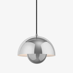 Pendant design lamp  Flowerpot by Verpan Panton (Silver)