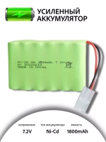 Аккумулятор Ni-Cd 7.2V 1800mAh