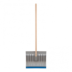 Лопата для уборки снега стальная оцинкованная, 430 х 370 х 1350 мм, деревянный черенок, Россия, Сибртех