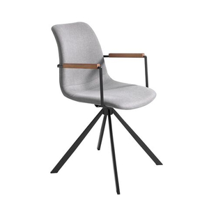 Вращающийся стул 4105/F3251A с тканевой обивкой и ножками из черной стали