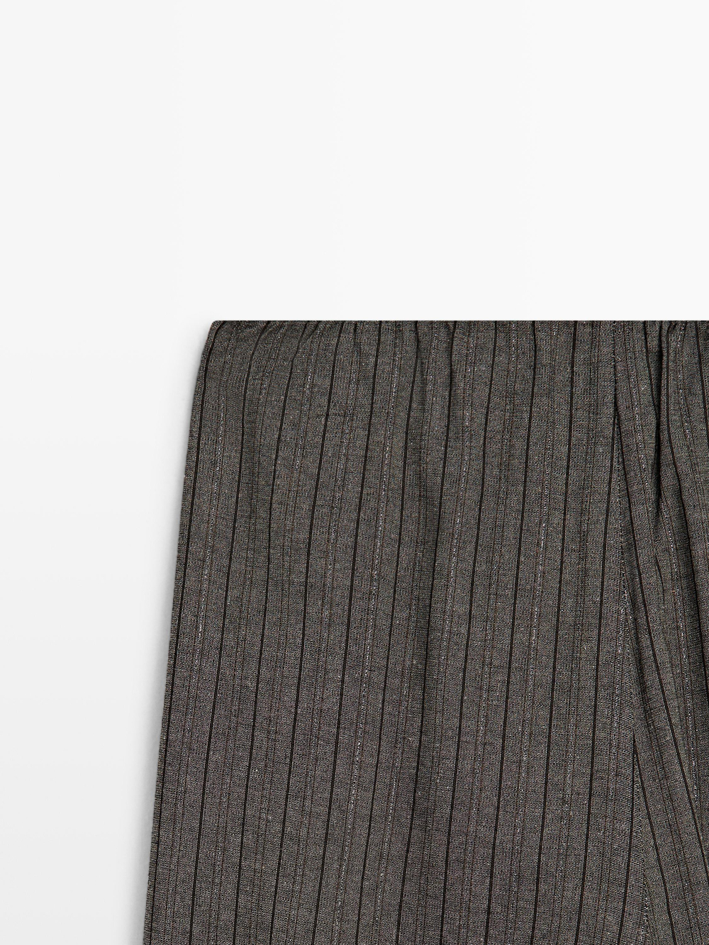 Massimo Dutti Полосатые струящиеся брюки-баллоны, средне-серый