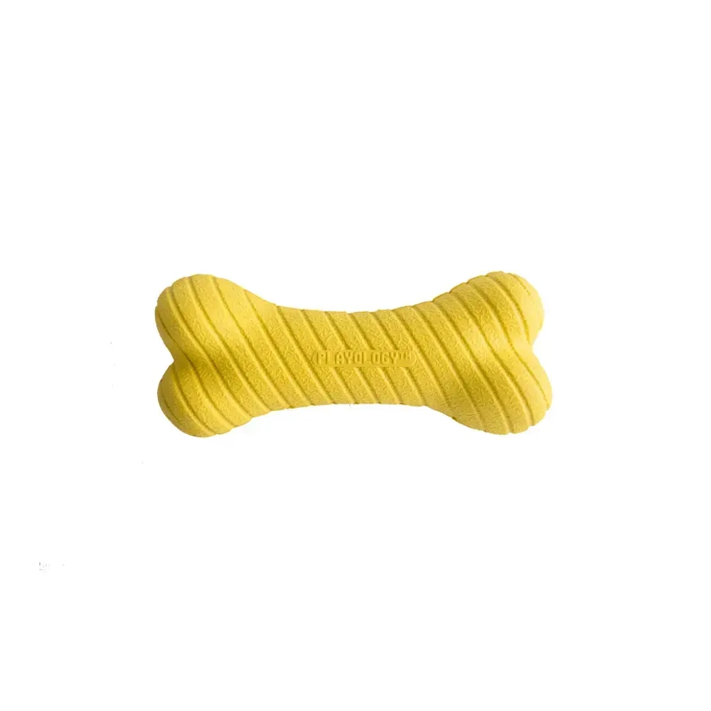 Playology dual layer bone двухслойная жевательная косточка для собак с ароматом курицы, маленькая, желтый