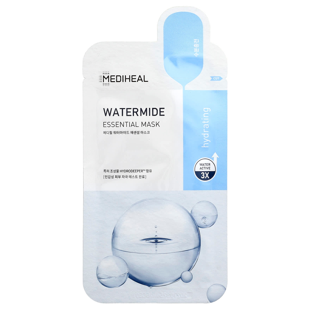MEDIHEAL, Watermide, Essential Beauty Mask, 1 шт., 24 мл (0,81 жидк. унц.)