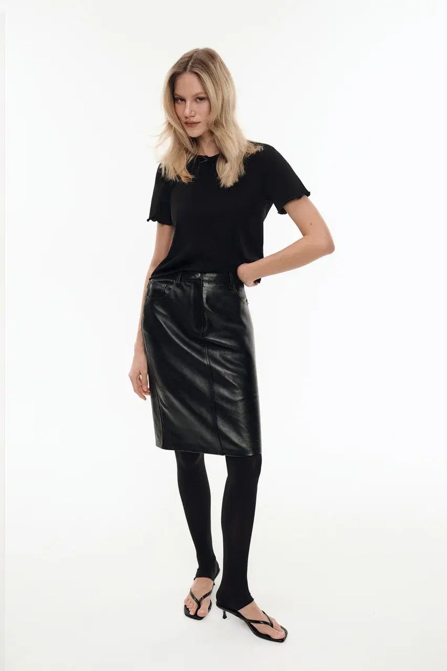 Кожаная юбка (Bad Teacher), черная