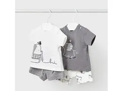 Комплект для мальчика Mayoral Newborn Слоники Серая тень