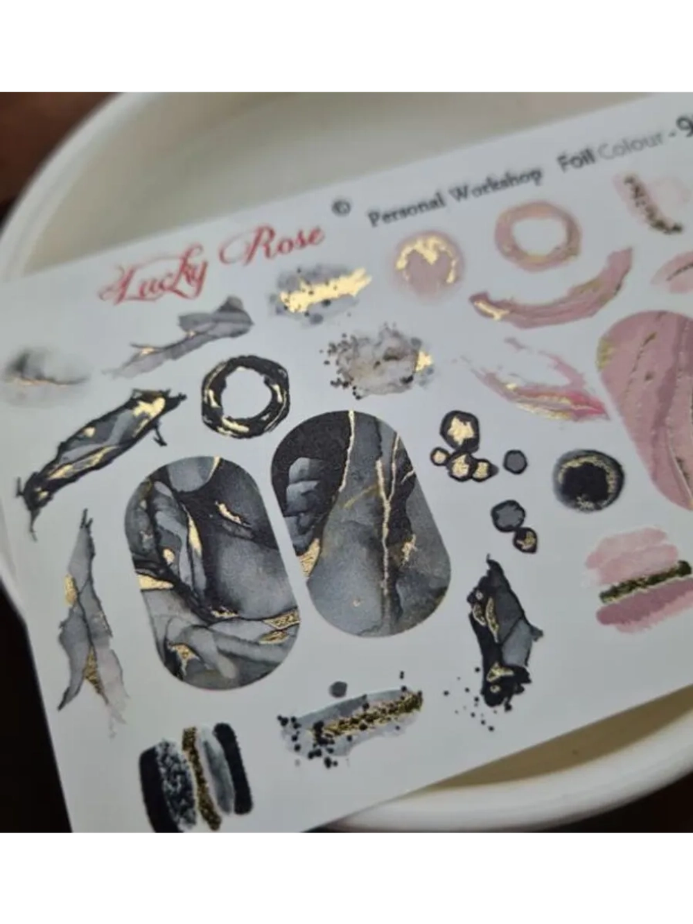 Lucky Rose Слайдеры наклейки для ногтей Foil 95