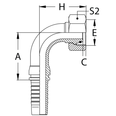 Фитинг DN 32 DKO-L (Г) 45x2 35 (90)