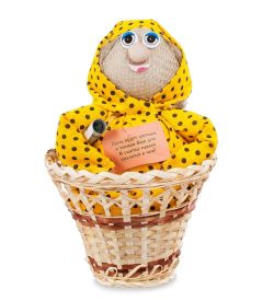 Народные промыслы КN02-008 Домовой «Марья в корзинкеэ» 28х14 (к уюту в доме)