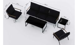 Calma long, набор антрацит/черный, алюминий