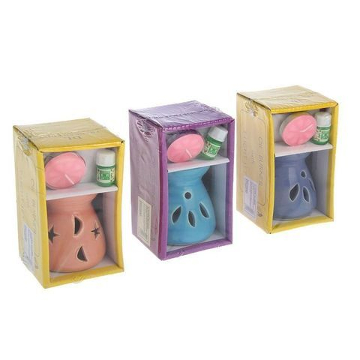 Набор 3 в 1 подарочный 3 в 1 (свеча аромалампа масло ароматическое Фиалка)