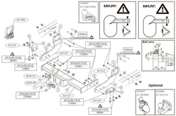 Фаркоп Brink (Thule) 631500 для FORD TRANSIT 14-(паспорт и сертификат в комплекте)(без электрики)
