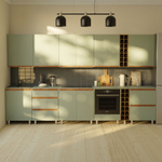 Кухонный модуль напольный 80 см Малага 2 двери, с дубовой панелью, без столешницы