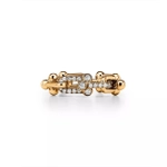 Кольцо из жёлтого золота 18k c бриллиантами, Tiffany 💠Hard Wear Small link