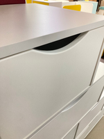 Комод Лесенка МДФ белый/белый