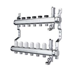 Коллектор Royal Thermo нерж. в сборе универсальный 1 ВР-3/4 НР с автомат. воздухоотвод-ми 7 вых.
