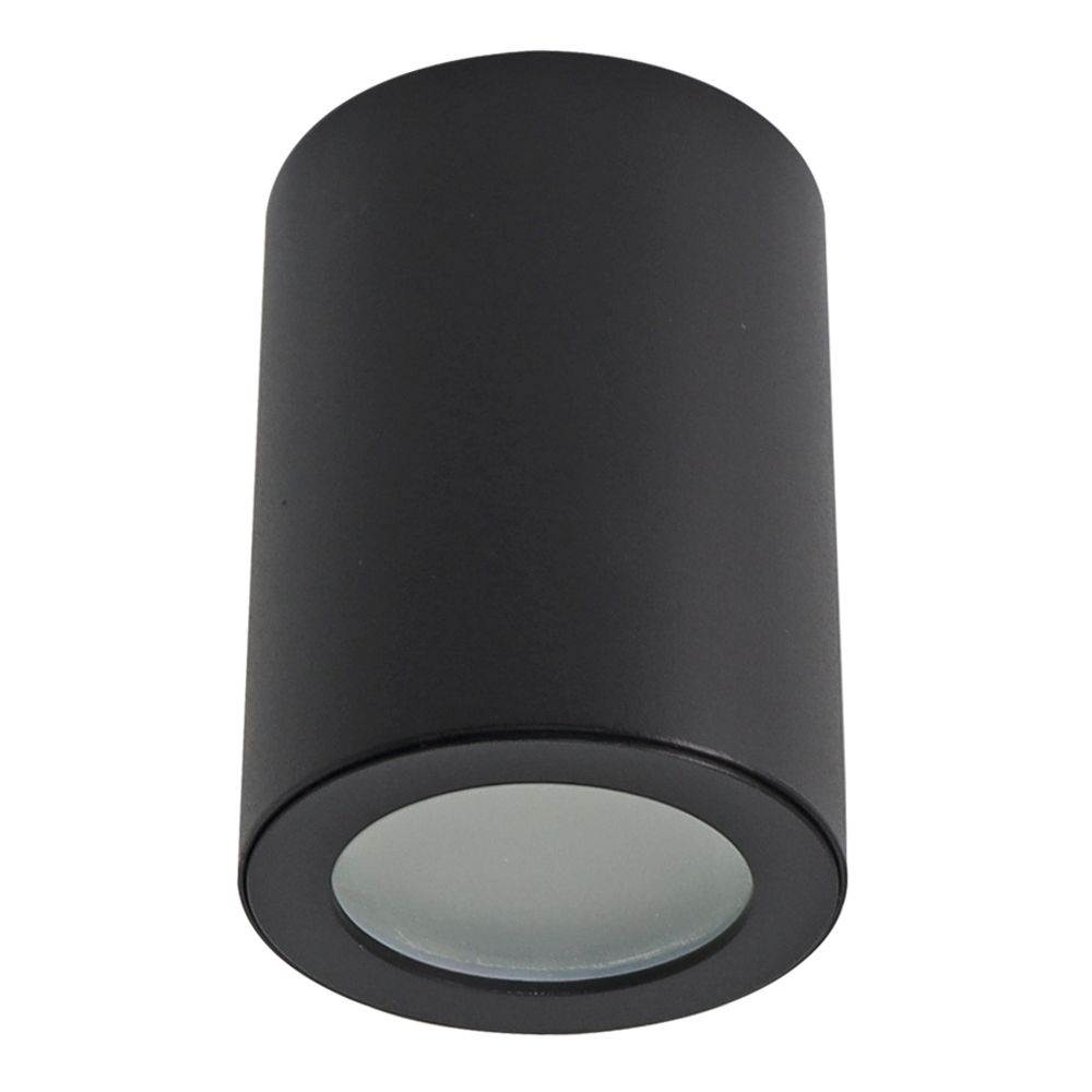 DLC-S606 GU10 IP44 BLACK Светильник декоративный накладной, серия Sotto. Без лампы, цоколь GU10. Металл. Черный. TM Fametto