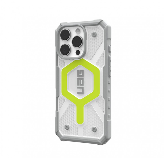 Чехол + шнурок UAG Pathfinder Clear для iPhone 16 Pro 6.3&quot; неон (Active Neon Lanyard) 1144641BV01