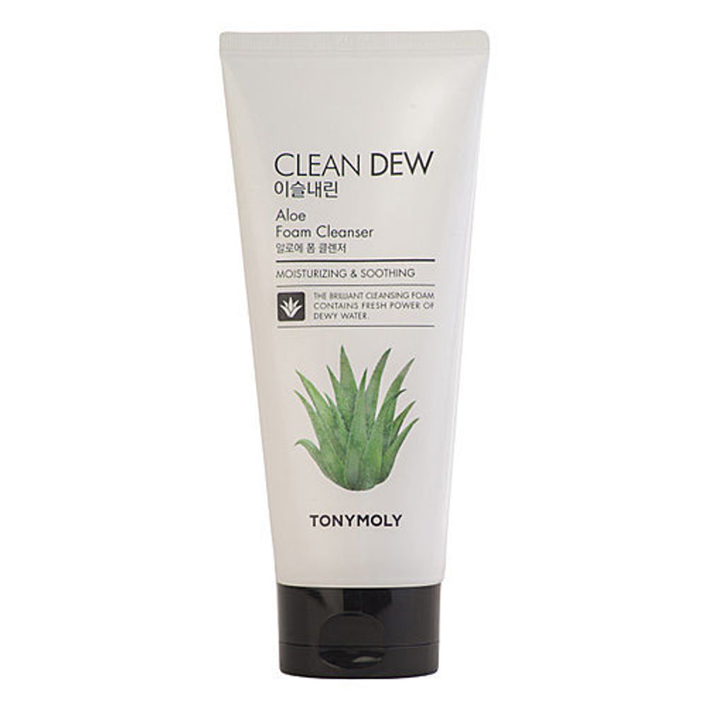 Tony Moly Пенка для умывания с алоэ - Clean dew aloe foam cleanser, 180мл