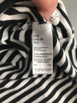 Платье Topshop полосатое, маркировка 34, визуально на 40 размер