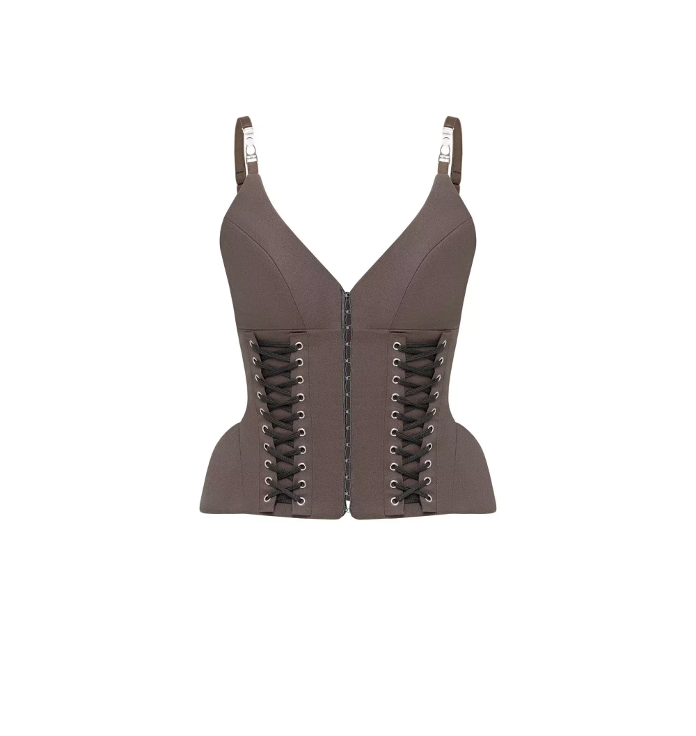 Корсет шнурованный М, Серый