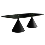 Стол овальный AXIS 200, керамика глянцевая, черная