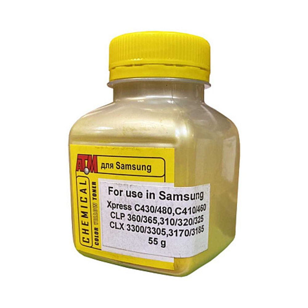 Тонер для SAMSUNG C430/480, CLP360/325 (55гр, желтый, Chemical) Silver ATM