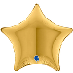 Шар фольгированный Звезда 10 см (Золотой)