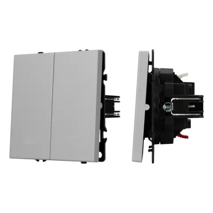 Механизм выключателя управления шторами SWT-NOBE-MKR2-SFPL-IS (230V, 10A) (Arlight, Никель) 059435