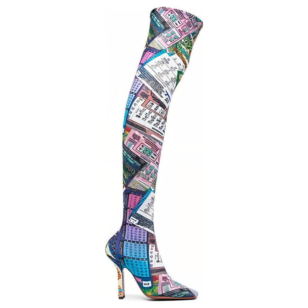 Vetements Over the knee Boots 10.5cm Women"s Multicolor