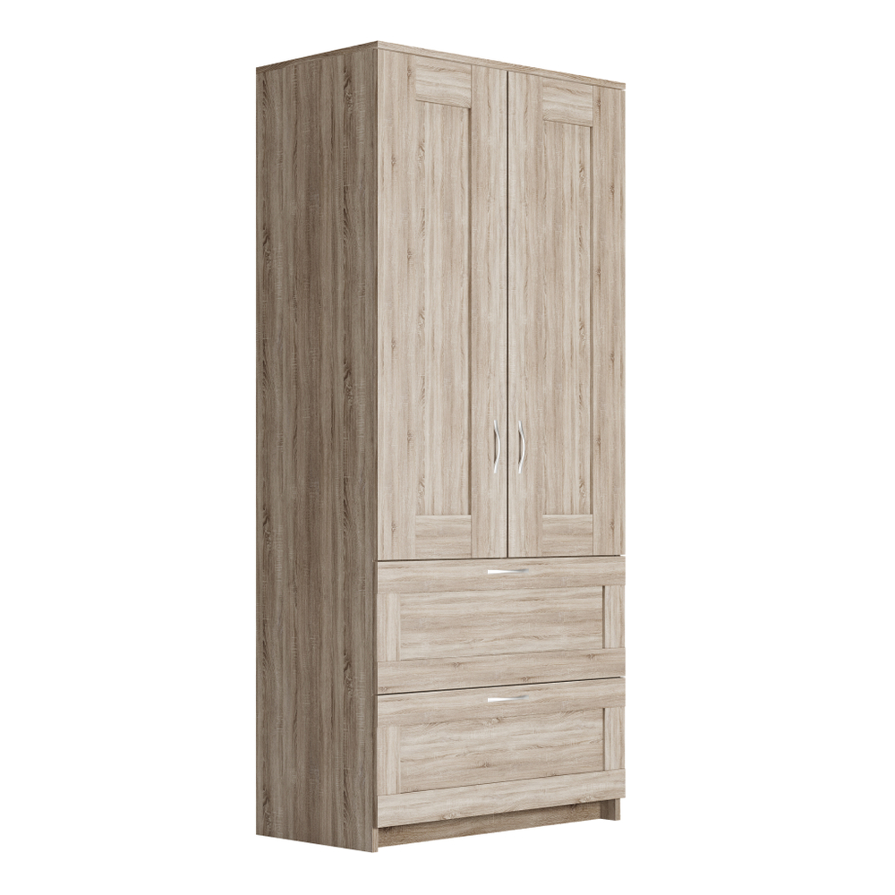 Шкаф СИРИУС комбинированный 2 двери и 2 ящика (сонома)