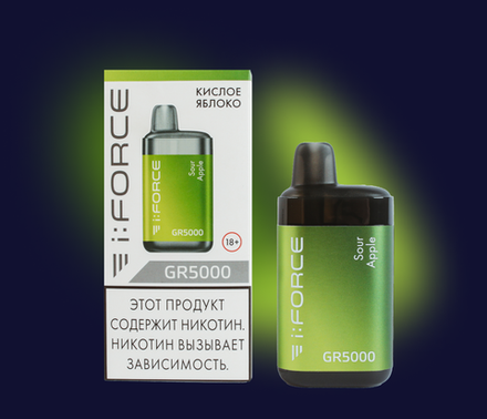 i:Force GR5000 Кислое яблоко 5000 затяжек 20мг (2%)