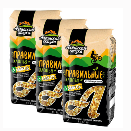 Правильные хлопья Алтайская сказка 5 злаков 400 гр