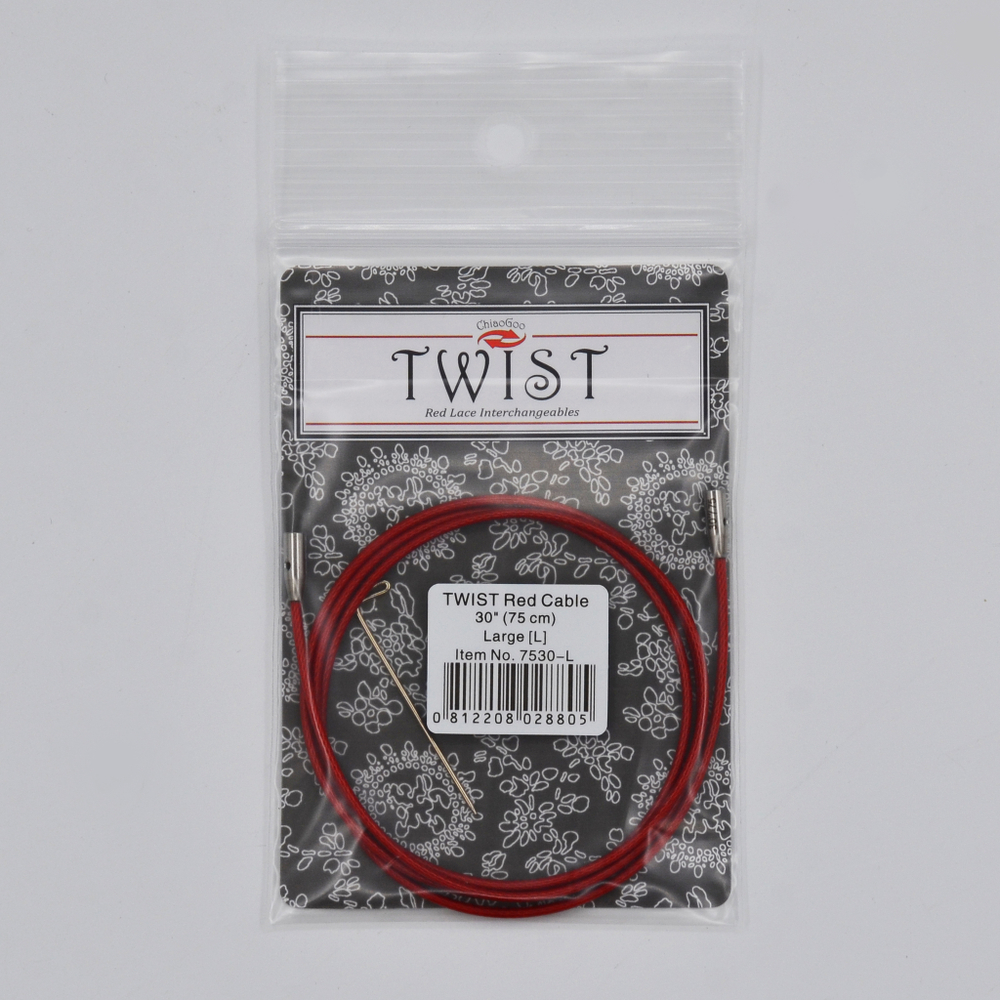 Лески TWIST Red Cable от ChiaoGoo, к металлическим спицам large (L)