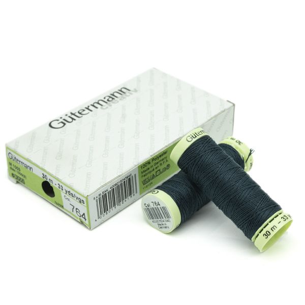 Нитки отделочные Gutermann Top Stitch 30 (30 метров), 5 кат. | 764 т.зеленое стекло