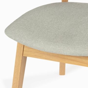 Стул Lolly деревянный и светло-серая ткань