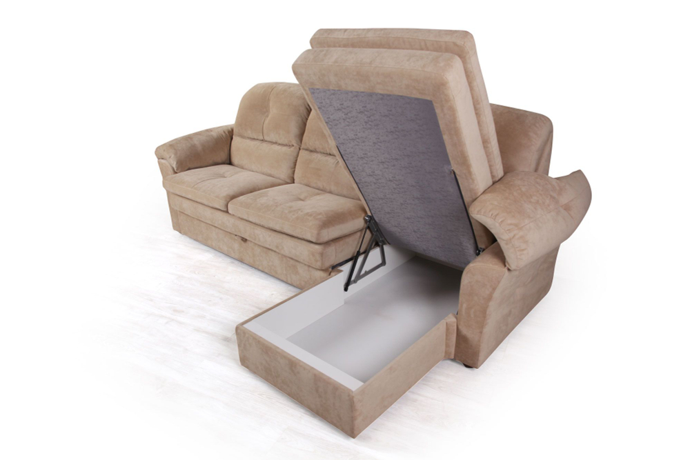 Diamante диван-кровать с шезлонгом велюр бежевый