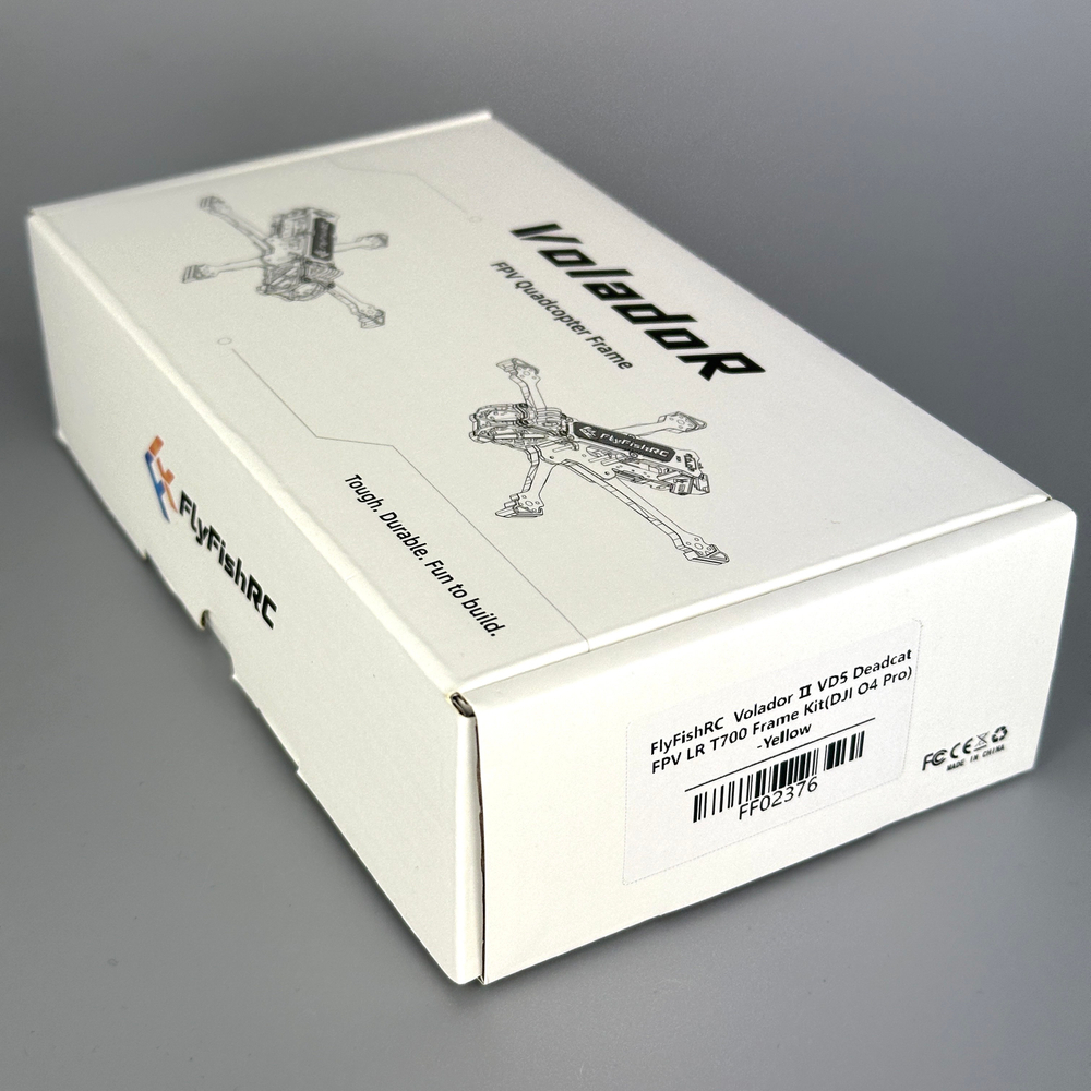 Рама FlyFish RC Volador 2 VD5 T700 (DJI O4 Pro) Желтая
