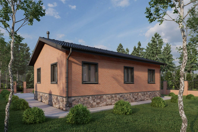 Проект Дома 103 кв. м из бруса К-168