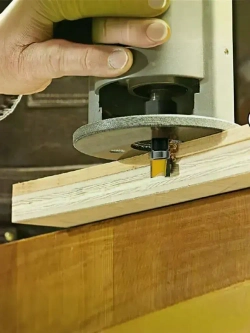 Фреза по дереву кромочная прямая для выборки заподлицо с верхним подшипником ,хвостовик 6 мм,3шт