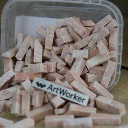 Колотый натуральный камень Arabescato Rosso, 350 гр