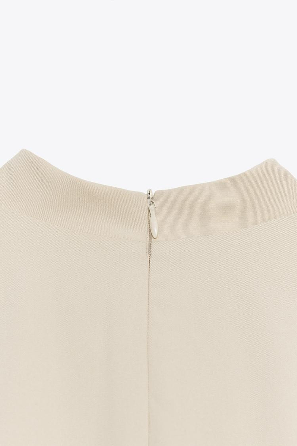 ZARA КОРОТКОЕ ПЛАТЬЕ С ДРАПИРОВАННЫМ ВЫРЕЗОМ, БЕЖЕВЫЙ