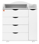 Комод "Смайл Плюс" 5 ящ. (арт.86) МДФ 832/5 (белый)