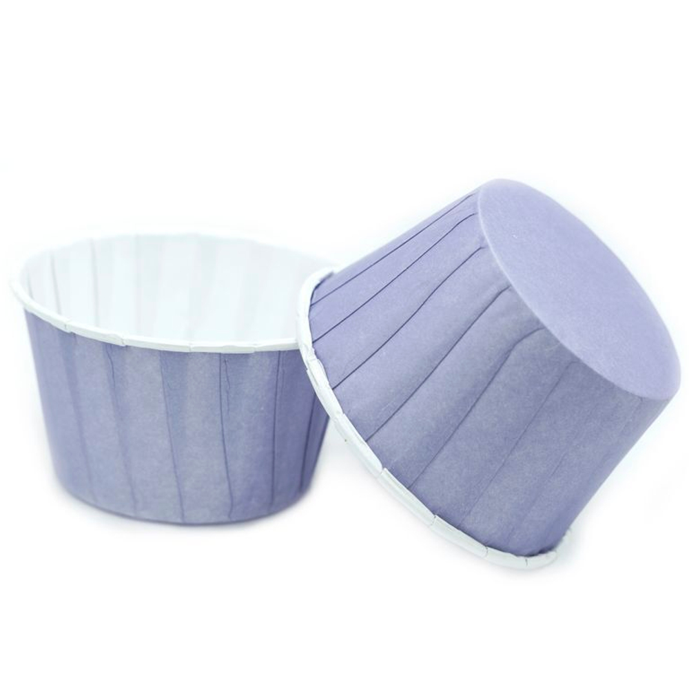 Формы бумажные с ламинацией «Маффин» 50х40 мм (Сиреневый) 100 шт