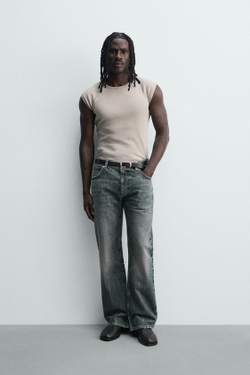 ZARA ДЖИНСЫ FLARE FIT, ЧЕРНИЛЬНО-СИНИЙ