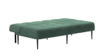 Monaco диван-кровать прямой трехместный, без подлокотников, бархат зеленый 19