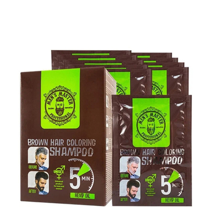 Окрашивающий шампунь для волос - КОРИЧНЕВЬІЙ  “MEN’S MASTER 10*25 мл. цена за 1 шт