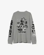 Лонгслив Underdog I miss my dog X Mochalov Grey