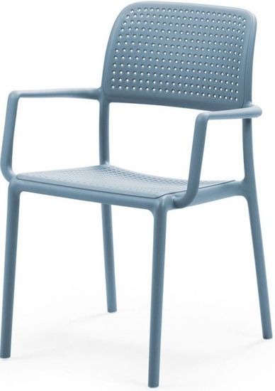 Кресло пластиковое Bora голубое Италия